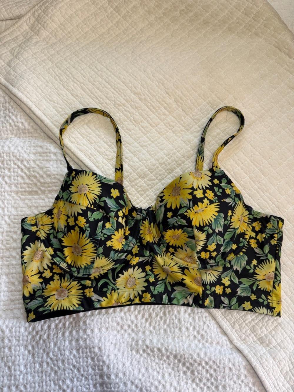 Old Navy Sunflower Longline Bikini Top
